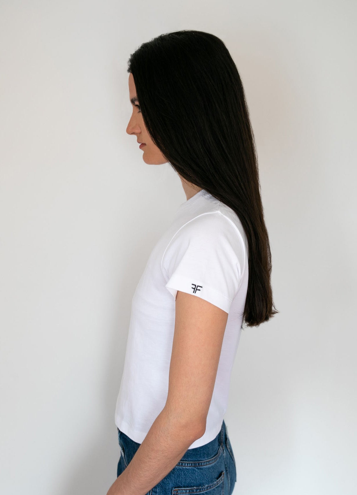 Cropped Crew Neck Tee
