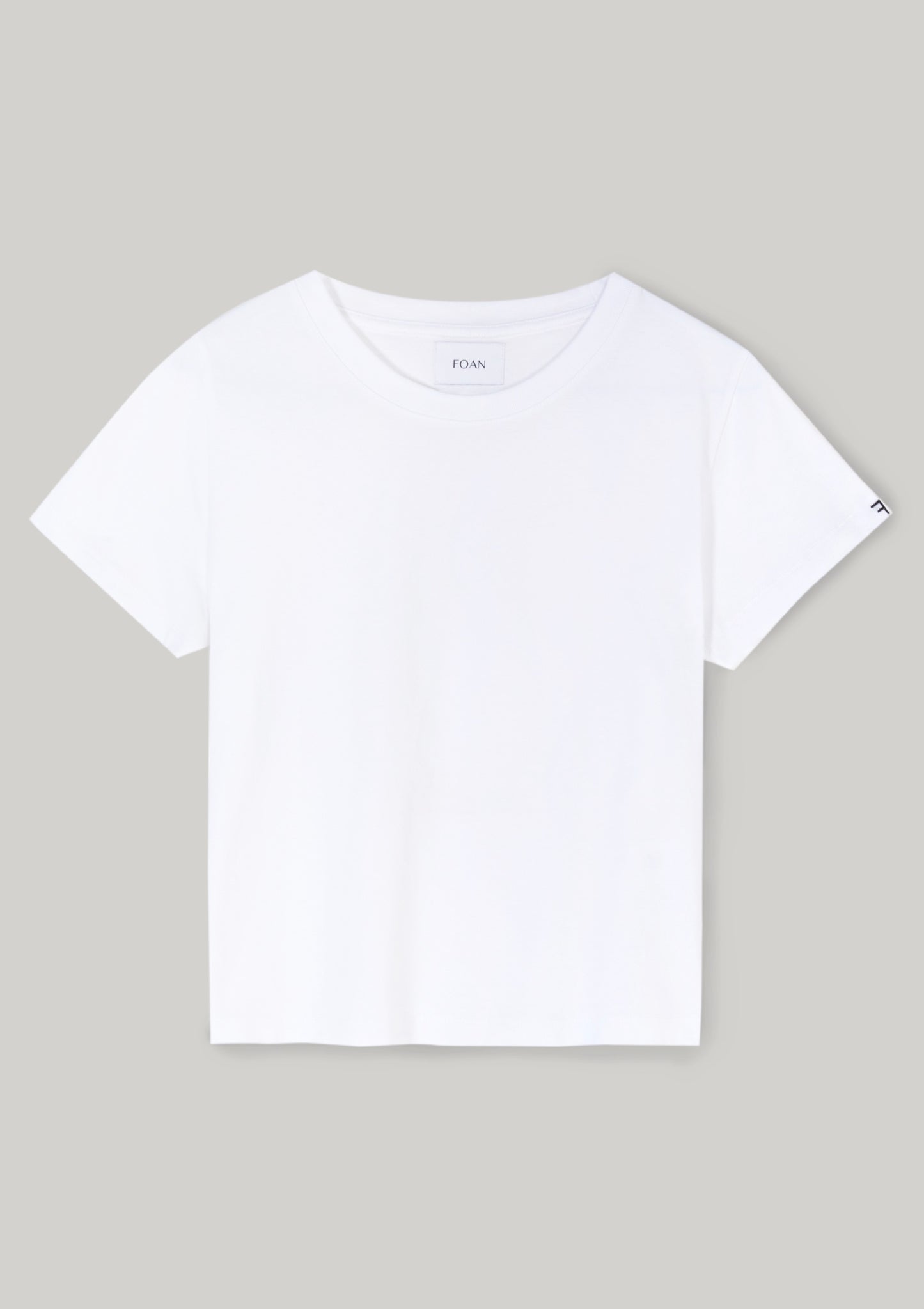 Cropped Crew Neck Tee