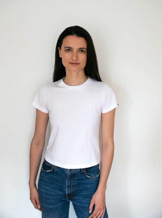 Cropped Crew Neck T-shirt